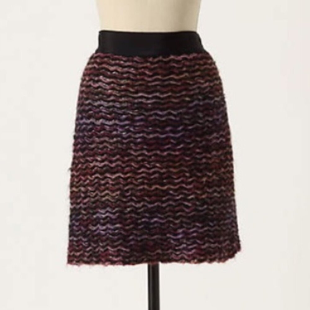 Anthropologie Knitted & Knotted‎ Violet Vibrations sweater skirt 0